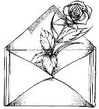 Envelope with rose (large)